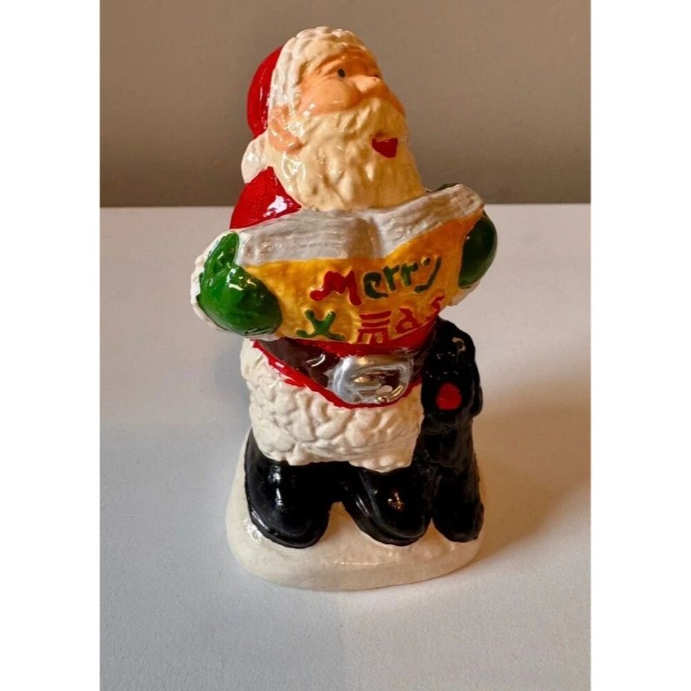 Christmas Vintage 1970’s 1980’s Chalk ware Whistling Santa Figure